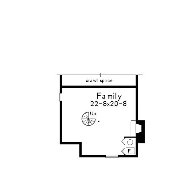 Ranch House Plan Lower Level Floor - Valleyview Lake Vacation Home 008D-0158 - Shop House Plans and More