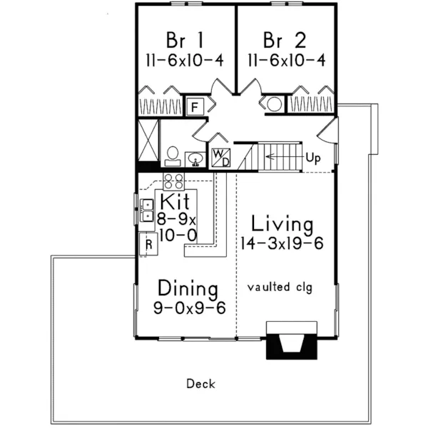 Vacation House Plan First Floor - Woodridge Vacation Home 008D-0160 - Shop House Plans and More