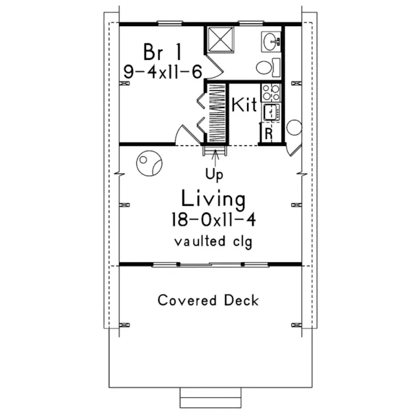 Contemporary House Plan First Floor - Yakutat A-Frame Home 008D-0161 - Shop House Plans and More