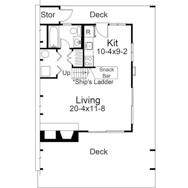 Rustic House Plan First Floor - Modern A-Frame Cabin | A-Frame House Floor with Porch