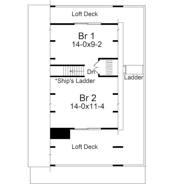 Rustic House Plan Second Floor - Modern A-Frame Cabin | A-Frame House Floor with Porch