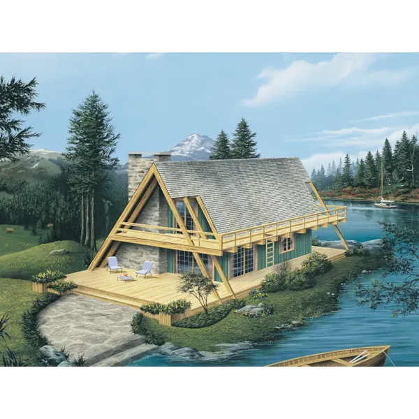 Rustic Lakehouse With A-Frame Style And Country Appeal