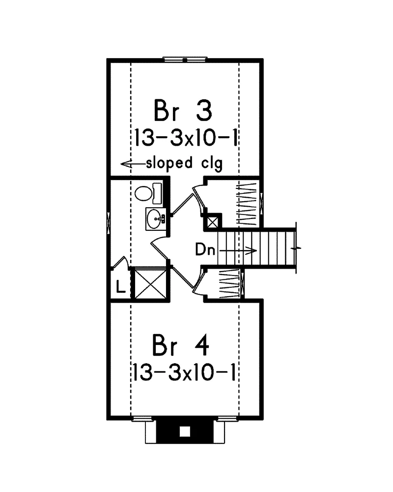 Tudor House Plan Second Floor - Zurich Mountain Cottage Home 008D-0163 - Shop House Plans and More