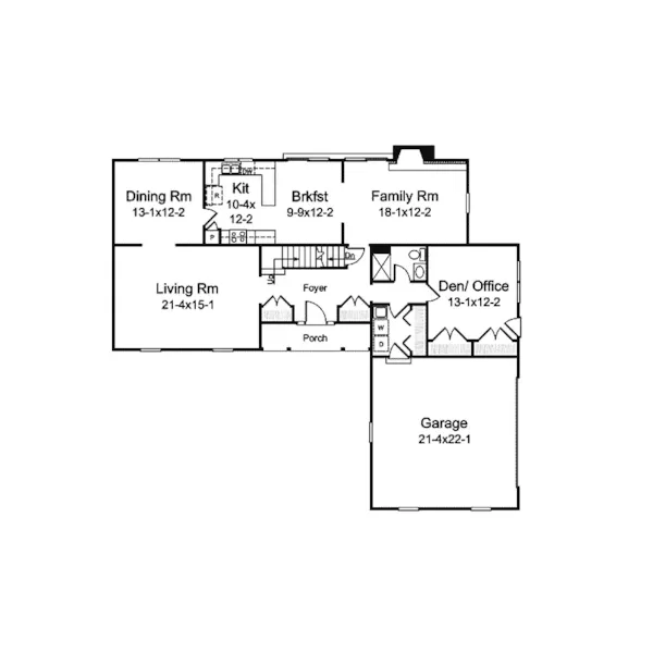 Country House Plan First Floor - Tanglecrest Country Home 008D-0173 - Shop House Plans and More