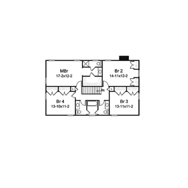 Country House Plan Second Floor - Tanglecrest Country Home 008D-0173 - Shop House Plans and More