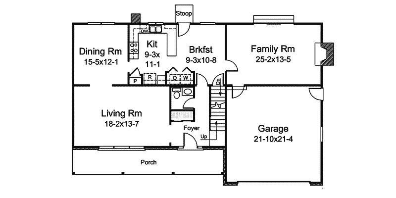 Country House Plan First Floor - Mapleglen Traditional Home 008D-0181 - Shop House Plans and More