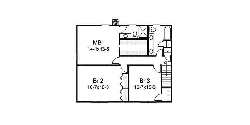 Farmhouse Plan Second Floor - Mapleglen Traditional Home 008D-0181 - Shop House Plans and More