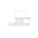 Building Plans Left Elevation - Summerville Pool Cabana 009D-7524 | House Plans and More