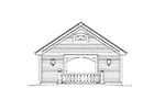 Building Plans Rear Elevation - Summerville Pool Cabana 009D-7524 | House Plans and More