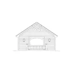 Building Plans Rear Elevation - Summerville Pool Cabana 009D-7524 | House Plans and More