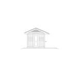 Building Plans Left Elevation - Coolwater Pool Cabana With Bar 009D-7525 | House Plans and More