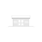 Building Plans Rear Elevation - Coolwater Pool Cabana With Bar 009D-7525 | House Plans and More