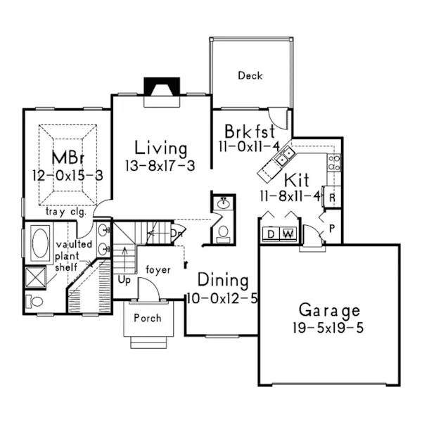 Sunbelt House Plan First Floor - Sherbrooke Traditional Home 010D-0001 - Shop House Plans and More