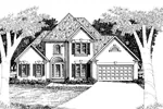 Florida House Plan Front Image of House - Sherbrooke Traditional Home 010D-0001 - Shop House Plans and More
