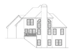 Traditional House Plan Rear Elevation - Sherbrooke Traditional Home 010D-0001 - Shop House Plans and More