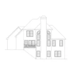 Sunbelt House Plan Rear Elevation - Sherbrooke Traditional Home 010D-0001 - Shop House Plans and More