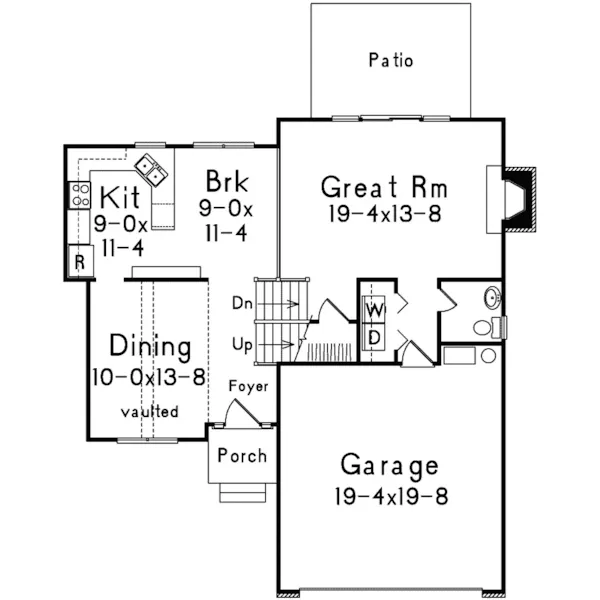 Traditional House Plan First Floor - Ridgeland Traditional Home 010D-0004 - Shop House Plans and More