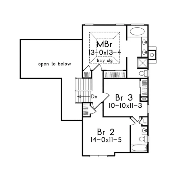 Traditional House Plan Second Floor - Ridgeland Traditional Home 010D-0004 - Shop House Plans and More