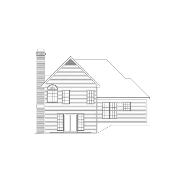 Traditional House Plan Rear Elevation - Ridgeland Traditional Home 010D-0004 - Shop House Plans and More