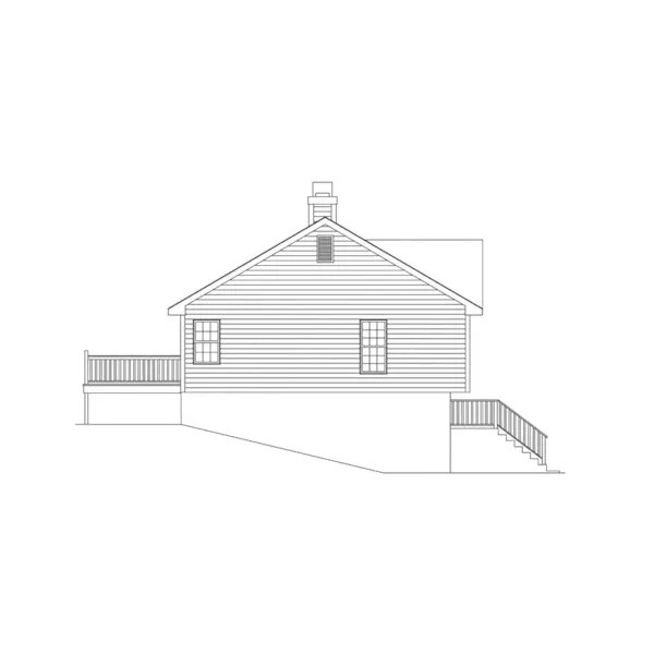 Traditional House Plan Left Elevation - Langham Rustic Mountain Home 010D-0007 - Shop House Plans and More