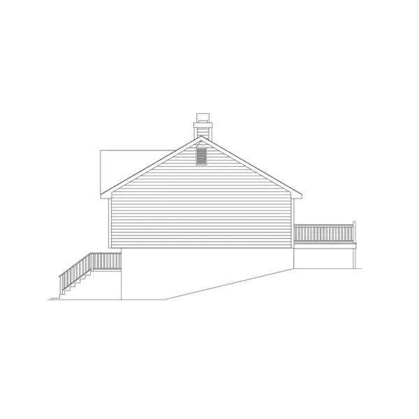 Traditional House Plan Right Elevation - Langham Rustic Mountain Home 010D-0007 - Shop House Plans and More