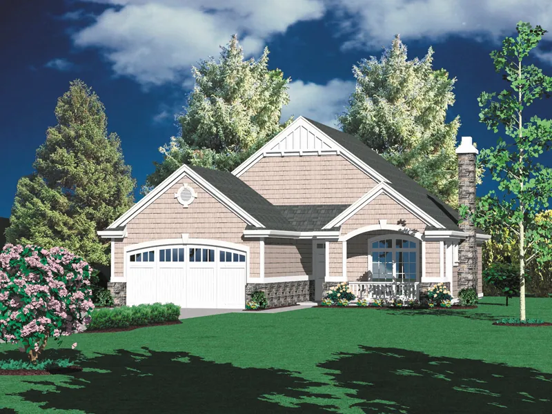 Traditional House Plan Front Photo 02 - Abbott Place Ranch Cottage Home 011D-0001 - Search House Plans and More