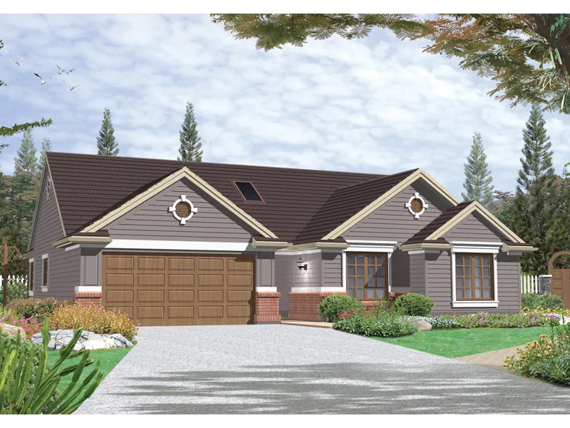 Traditional House Plan Front Photo 01 - Hunters Creek Ranch Home 011D-0005 - Search House Plans and More