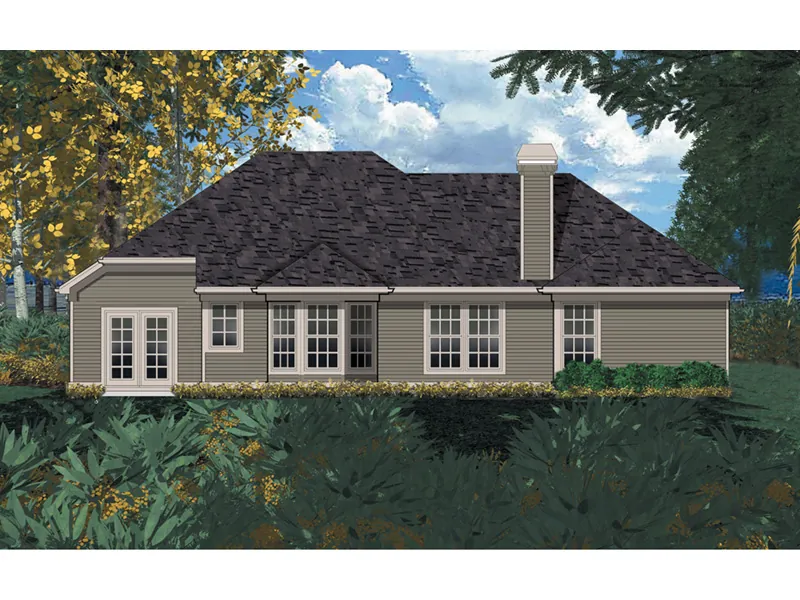 Traditional House Plan Rear Photo 01 - Rosedell Craftsman Home 011D-0011 - Shop House Plans and More