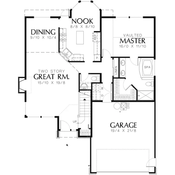 Modern House Plan First Floor - Pennington Rustic Home 011D-0016 - Shop House Plans and More