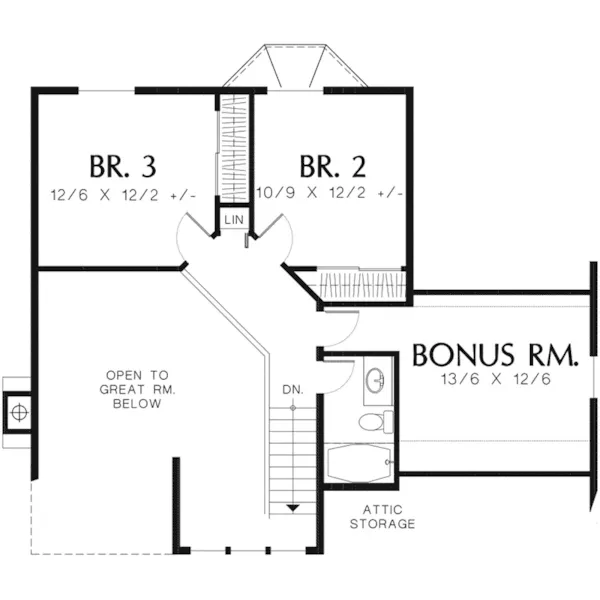 Modern House Plan Second Floor - Pennington Rustic Home 011D-0016 - Shop House Plans and More