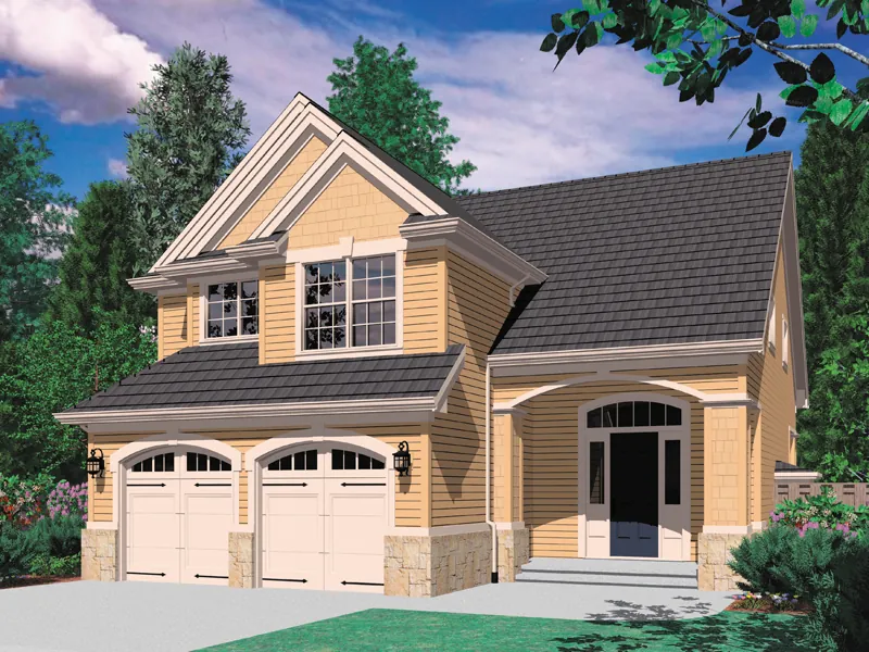 Traditional House Plan Front of Home - Laurelmont Traditional Home 011D-0018 - Shop House Plans and More