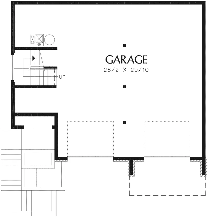 Traditional House Plan Garage Floor Plan - Kingridge Craftsman Home 011D-0019 - Search House Plans and More