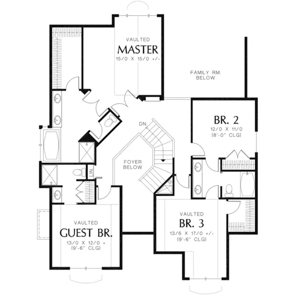 Traditional House Plan Second Floor - Sunset Place Traditional Home 011D-0024 - Shop House Plans and More