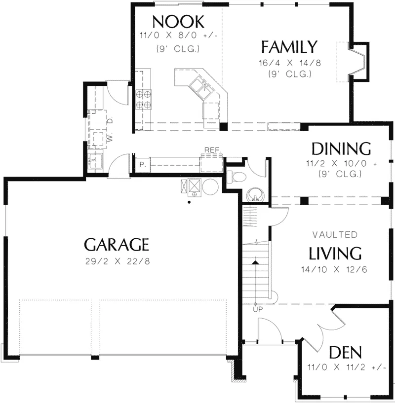 Traditional House Plan First Floor - Silversprings Traditional Home 011D-0026 - Shop House Plans and More
