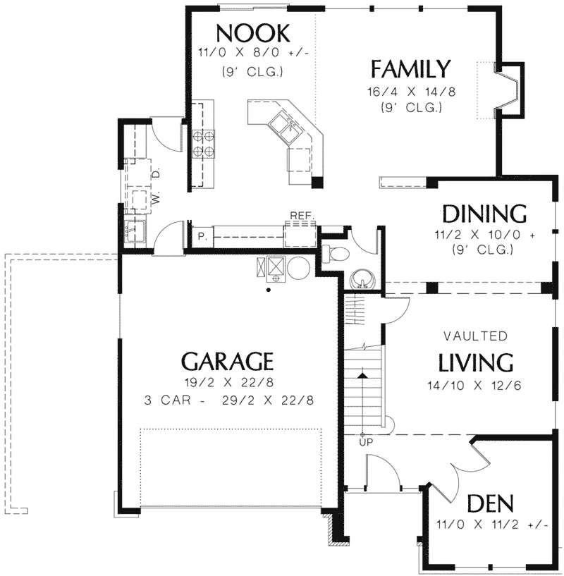 Country House Plan Optional Basement - Silversprings Traditional Home 011D-0026 - Shop House Plans and More
