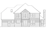 Luxury House Plan Rear Elevation - Belgrade Traditional Home 011D-0033 - Search House Plans and More