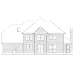 European House Plan Rear Elevation - Belgrade Traditional Home 011D-0033 - Search House Plans and More