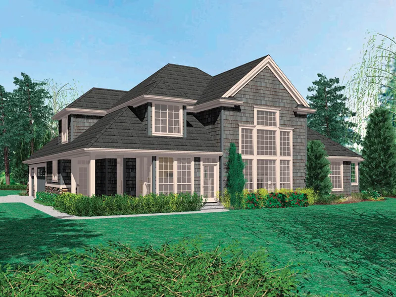 Neoclassical House Plan Color Image of House - Hamilton Lake Craftsman Home 011D-0036 - Search House Plans and More