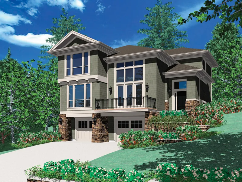Lake House Plan Front Photo 07 - Ellenwood Hill Modern Home 011D-0037 - Search House Plans and More
