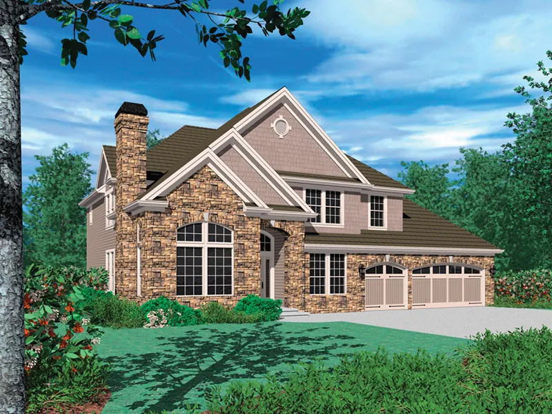 Luxury House Plan Front Image - Fenmor Traditional Home 011D-0039 - Search House Plans and More