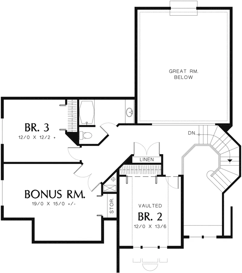 European House Plan Second Floor - Flagstone Bend Craftsman Home 011D-0040 - Search House Plans and More