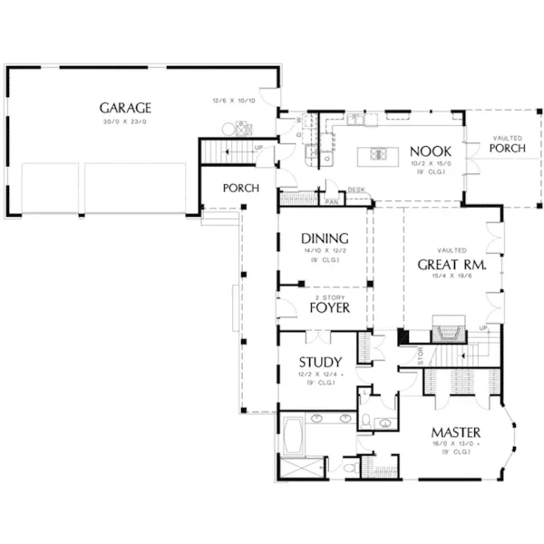 Country House Plan First Floor - Evanston Country Home 011D-0041 - Search House Plans and More