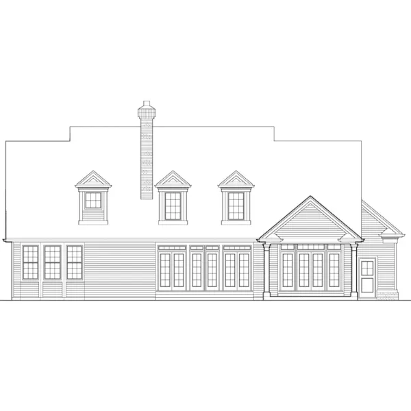 Country House Plan Rear Elevation - Evanston Country Home 011D-0041 - Search House Plans and More