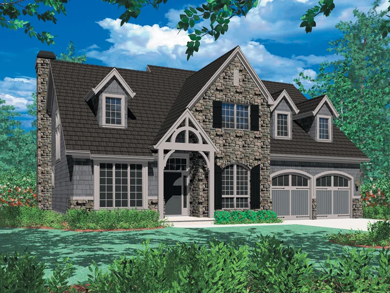 European House Plan Front Image - Harrisburg Lake Craftsman Home 011D-0043 - Search House Plans and More