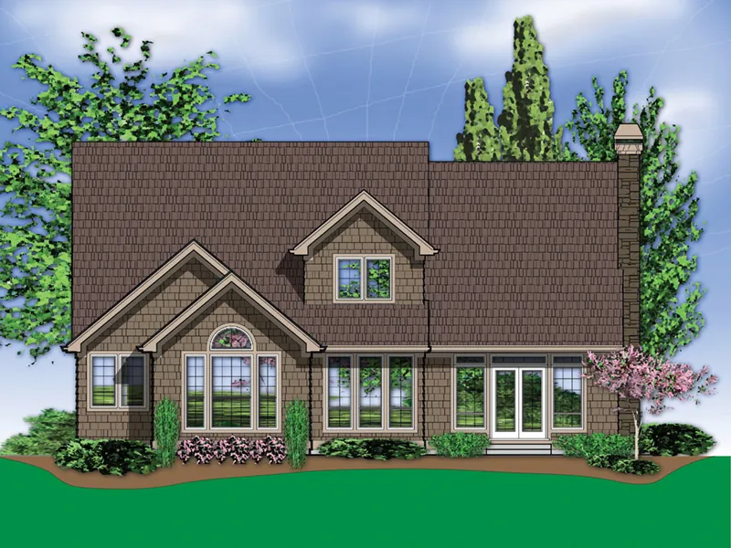 European House Plan Color Image of House - Harrisburg Lake Craftsman Home 011D-0043 - Search House Plans and More