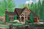 European House Plan Front Image - Fawn Canyon Tudor Style Home 011D-0046 - Search House Plans and More