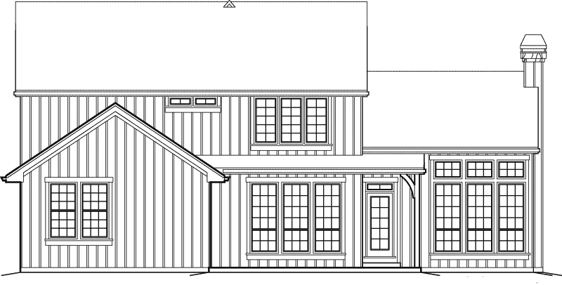 European House Plan Rear Elevation - Fawn Canyon Tudor Style Home 011D-0046 - Search House Plans and More