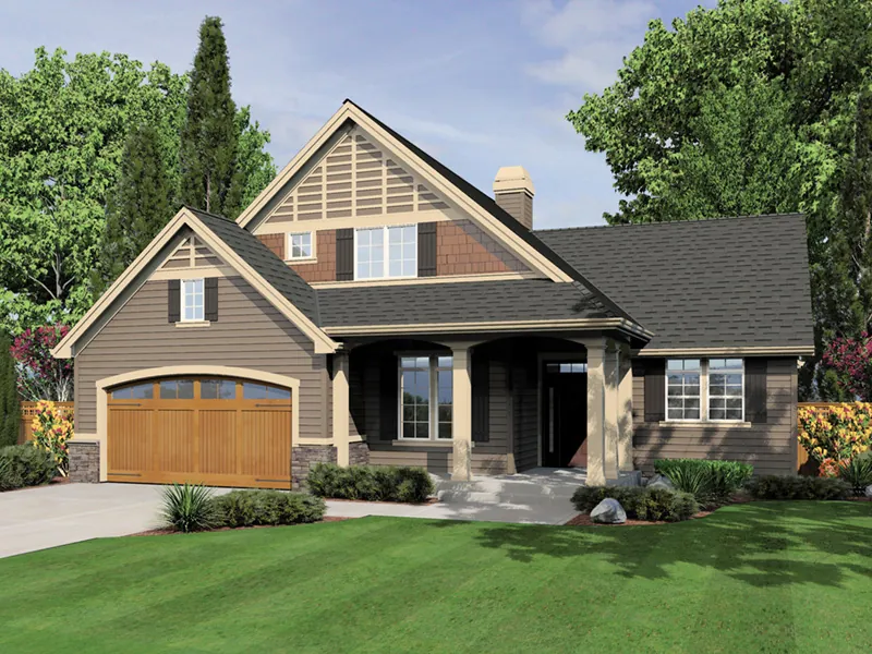 Rustic House Plan Front Image - Morgan Grove Craftsman Home 011D-0047 - Shop House Plans and More