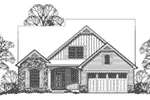 Arts & Crafts House Plan Front Elevation - Hilltree Country Home 011D-0050 - Search House Plans and More