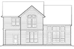 Arts & Crafts House Plan Rear Elevation - Hilltree Country Home 011D-0050 - Search House Plans and More